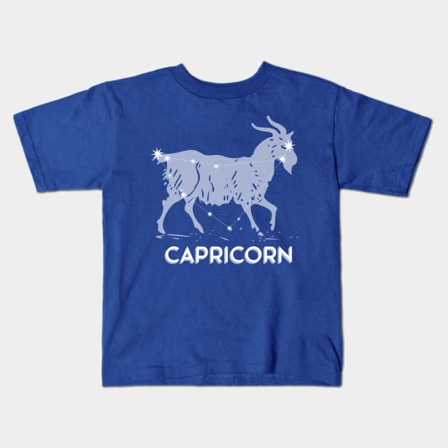 Capricorn constellation Kids T-Shirt by Javisolarte